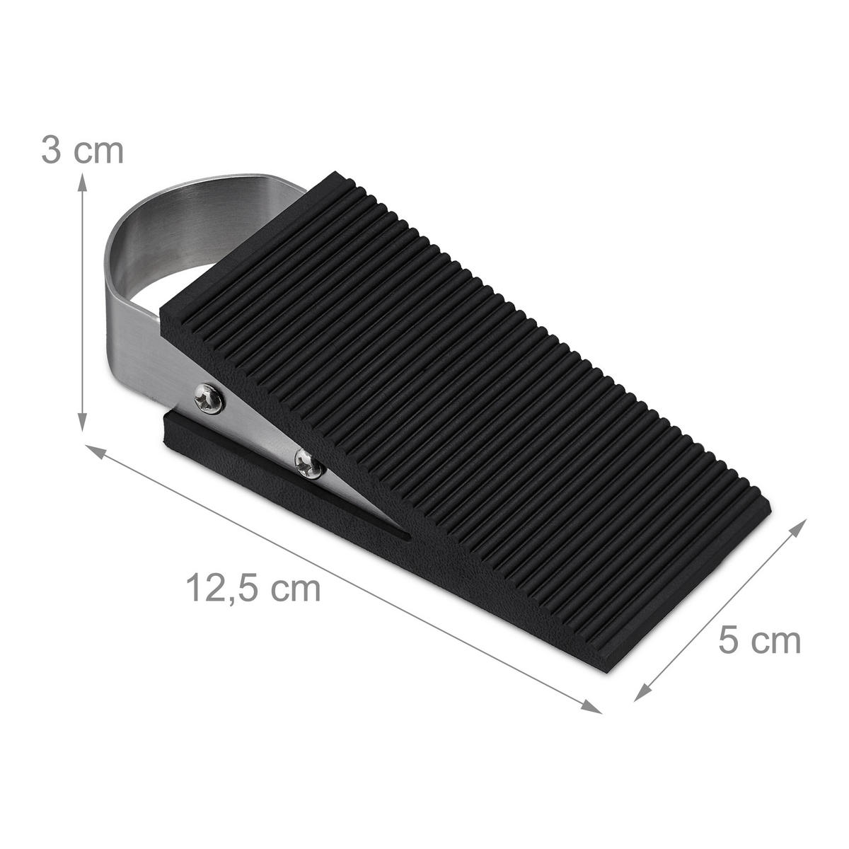 DÖRRKIL Svart Silver 4-pack 12,5 cm - Svart, Plast/Metall (5/12.5cm) - Relaxdays