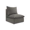 SOFAELEMENT Strukturstoff Grau - Dunkelgrau/Schwarz, Holzwerkstoff/Kunststoff (75/77/90cm) - Makamii