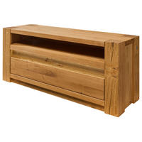 TV-BOARD Wildeiche 123x40x53 braun geölt KENT #309 - Braun, Holz (123/53/40cm) - Massivmoebel24