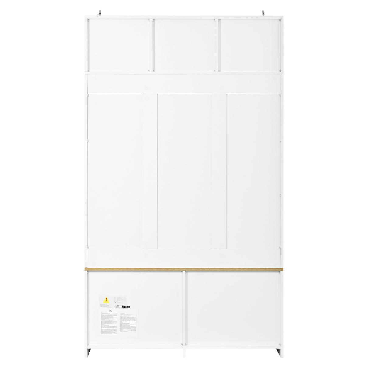GARDEROBENSET 105/40/180 cm aus MDF und Spanplatte mit Sitzbank und Stauraum, Natur/Weiß - Naturfarben, Holzwerkstoff (105/180/40cm) - Redom