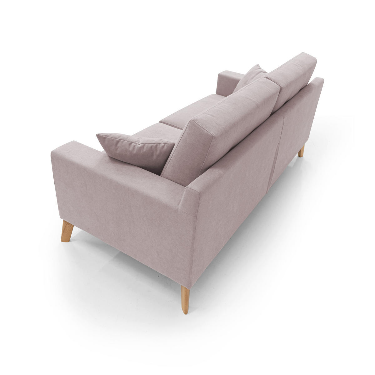 LINEARSOFA Danish - Rosa, Textil (206/95/91cm) - Divani.store