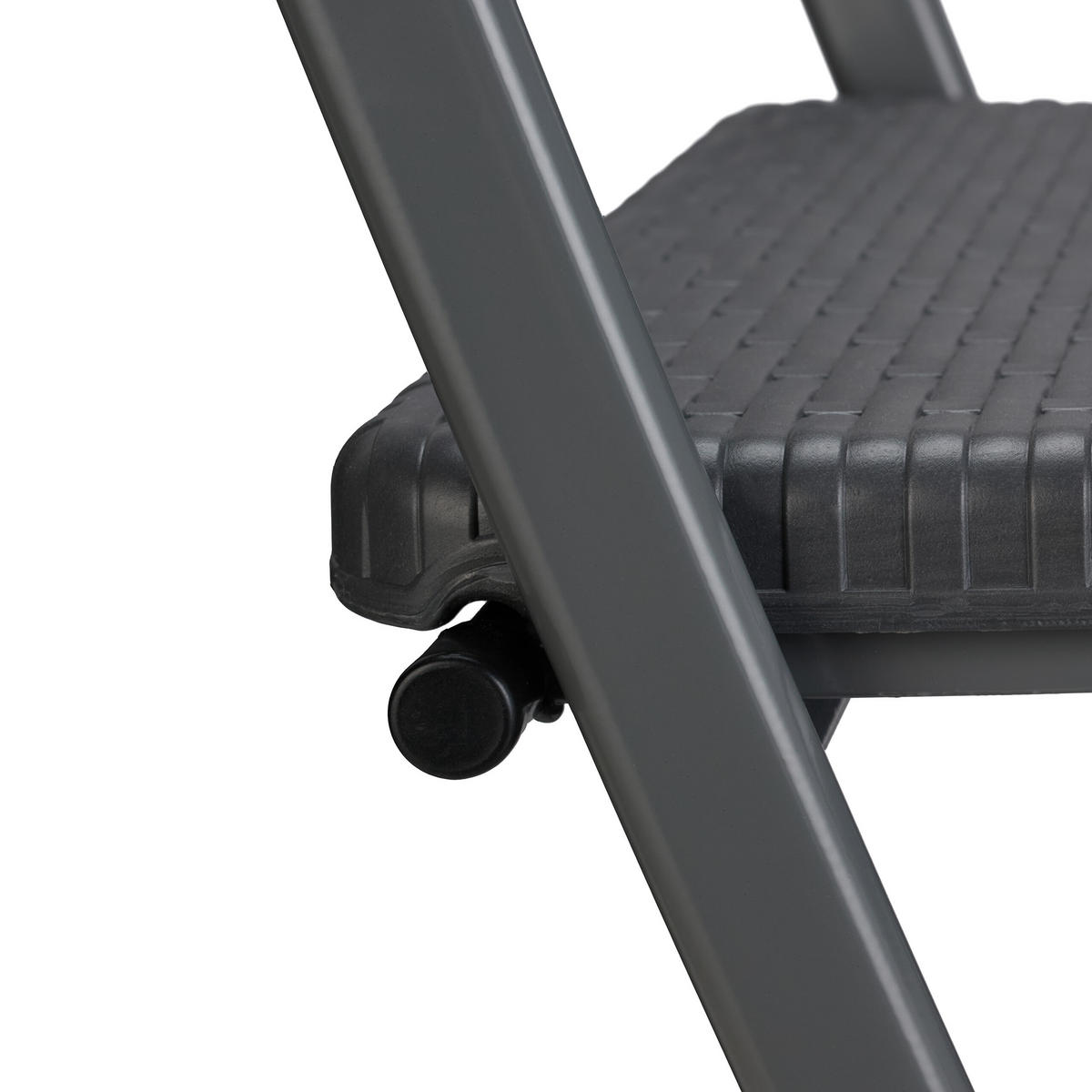 2XBARHOCKER - Grau, Kunststoff/Metall (44/115/63cm) - Relaxdays