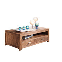 COUCHTISCH Akazie 110x60x40 hellbraun lackiert SHAMAN #74 - Braun, Holz (110/60/40cm) - Massivmoebel24