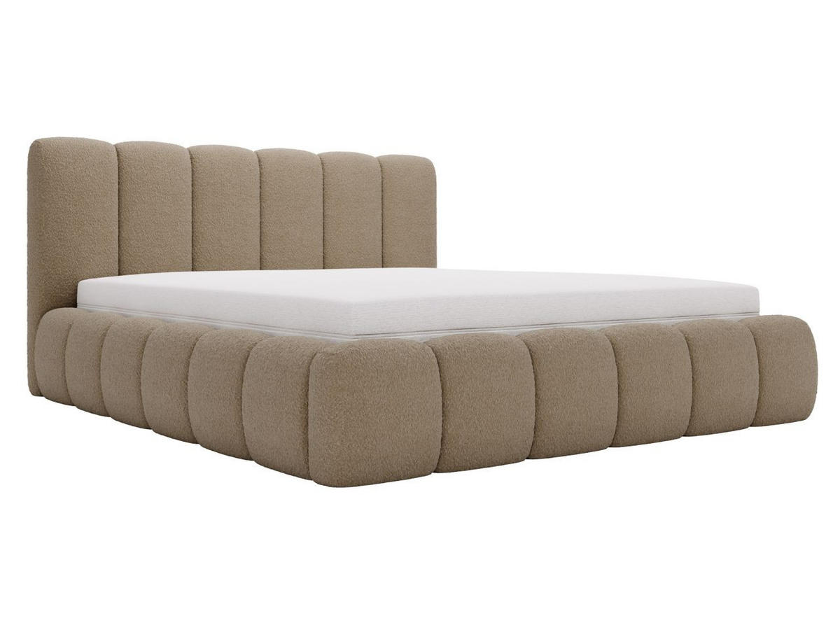 POLSTERBETT Cloud 120x200 Bouclé-Stoff Braun - Braun, Textil (120/200cm) - Graingold