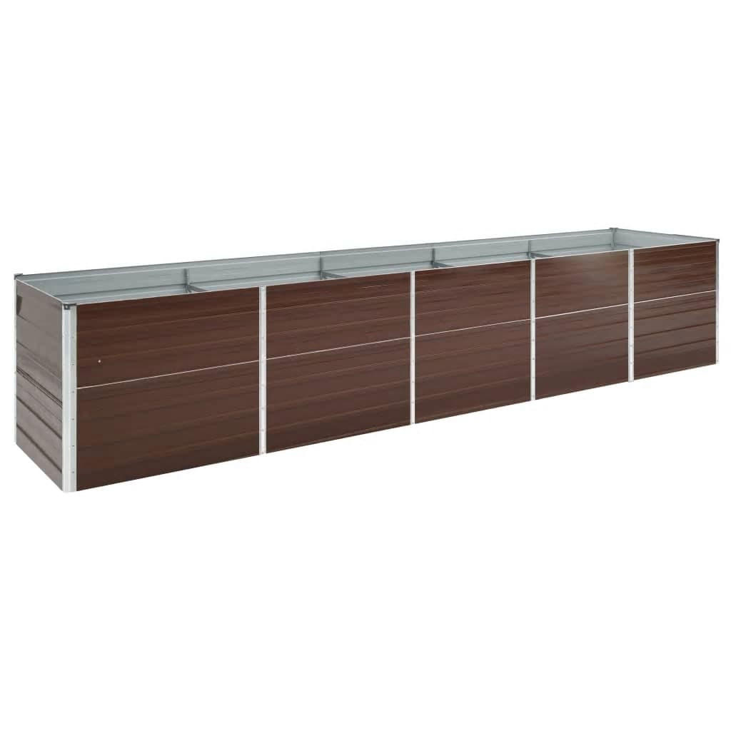 vidaXL Hochbeet Braun 80x45x400 cm