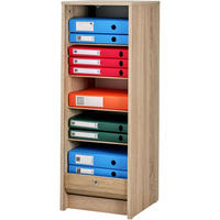 AKTENSCHRANK mit Rolladentür 38,5/35/104cm - Eichefarben, Holzwerkstoff (35/104/38.5cm) - Simmob