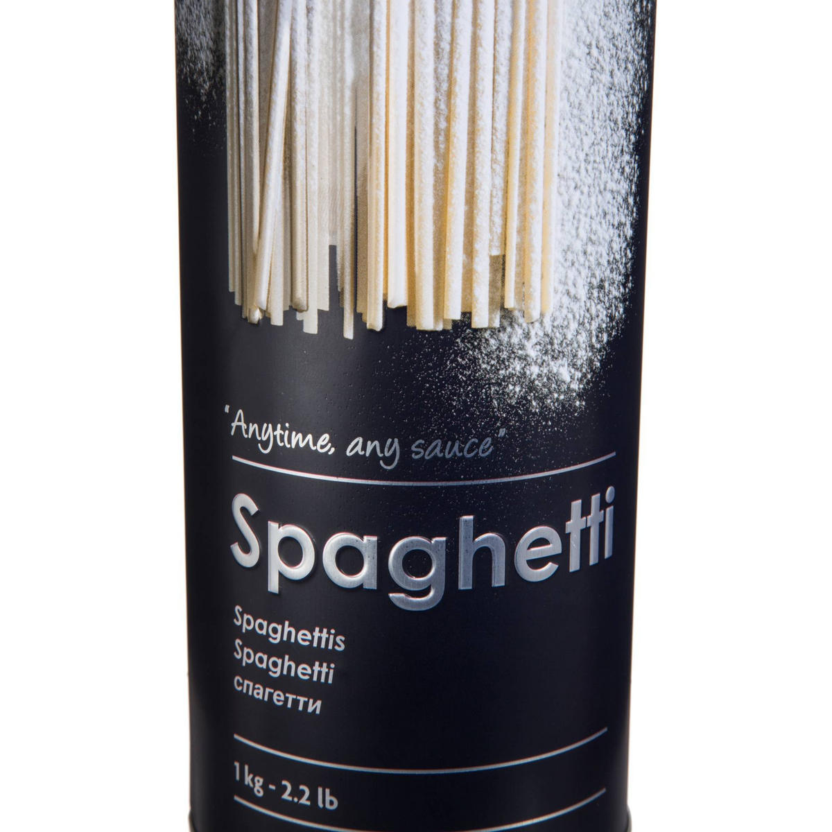 SPAGHETTIDOSE 1 kg 8,5/8,5/27 cm - Schwarz, Metall (8.5/27/8.5cm) - 5five Simply Smart