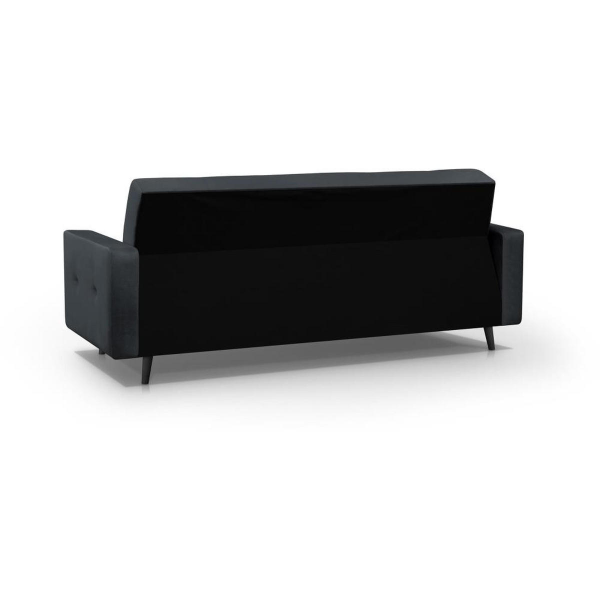3-SITZER Schlafsofa Nancy Bis dunkelgrau - Dunkelgrau, Holz/Textil (220/89/93cm) - Beautysofa