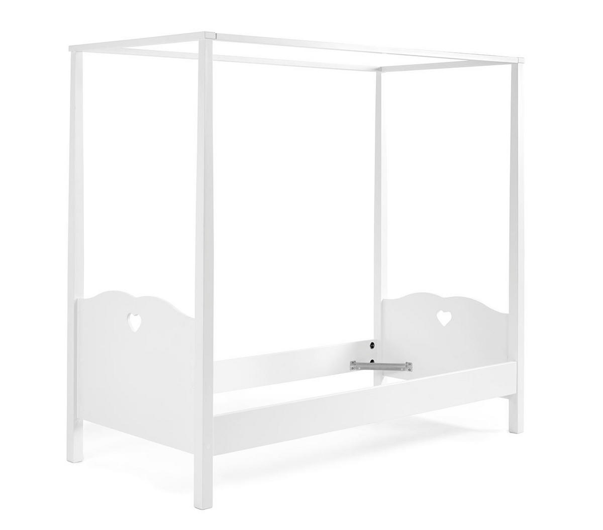 HIMMELBETT Kamila 211x187x96 aus MDF in Weiß - Beige, Holzwerkstoff (90/200cm) - 58aufmkessel