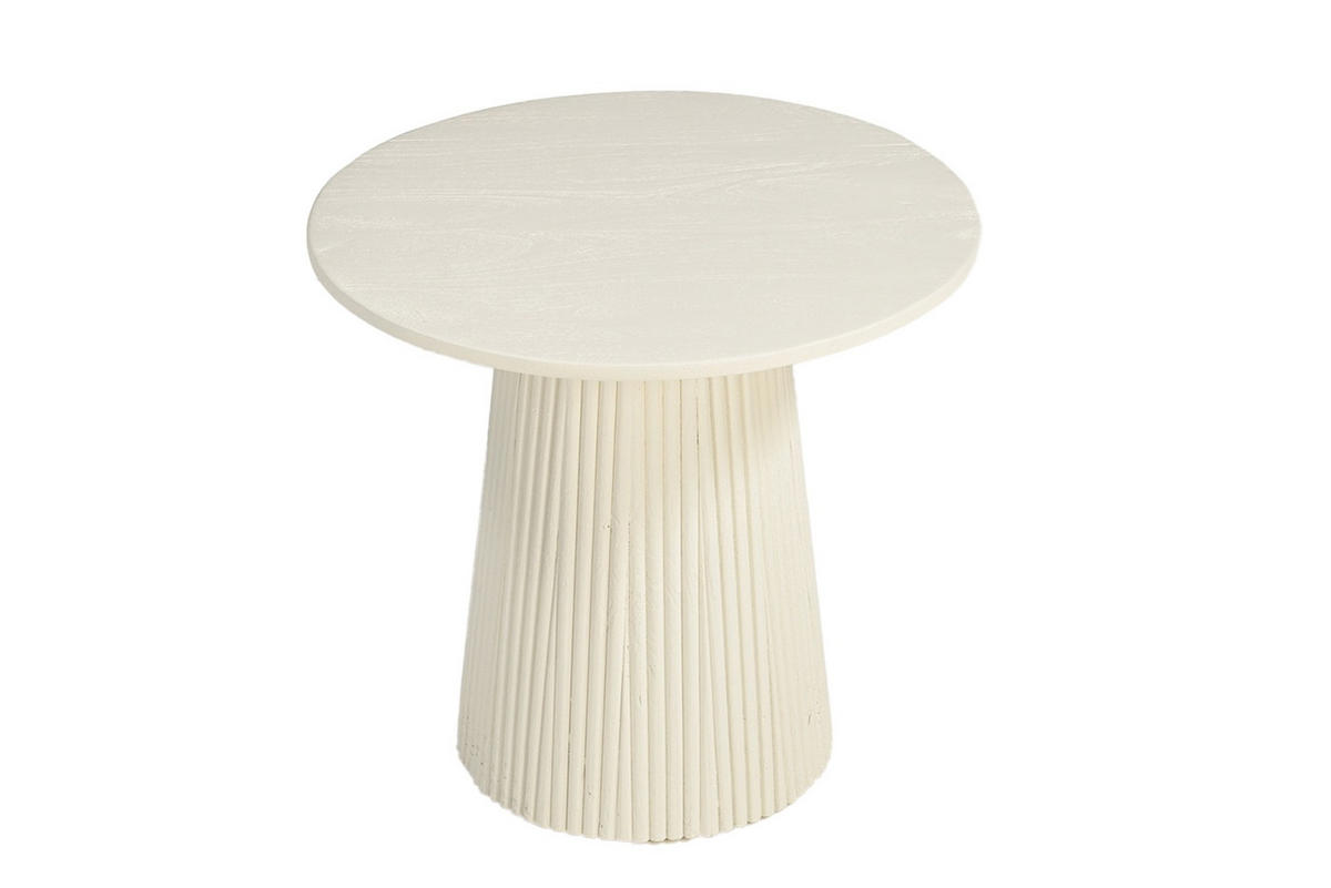 COUCHTISCH rund aus Mangoholz 50cm, beige - Beige, Holz (50/50/40cm) - Livingfurn