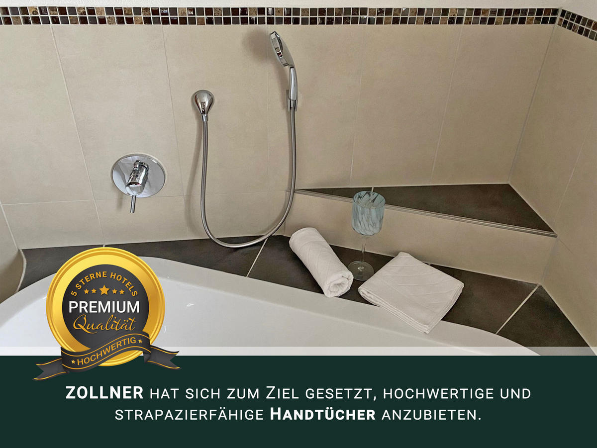 HANDTÜCHER, 4er-Set, 50x100 cm, 100% Baumwolle, Weiß - Weiß, Textil (50/100cm) - Zollner