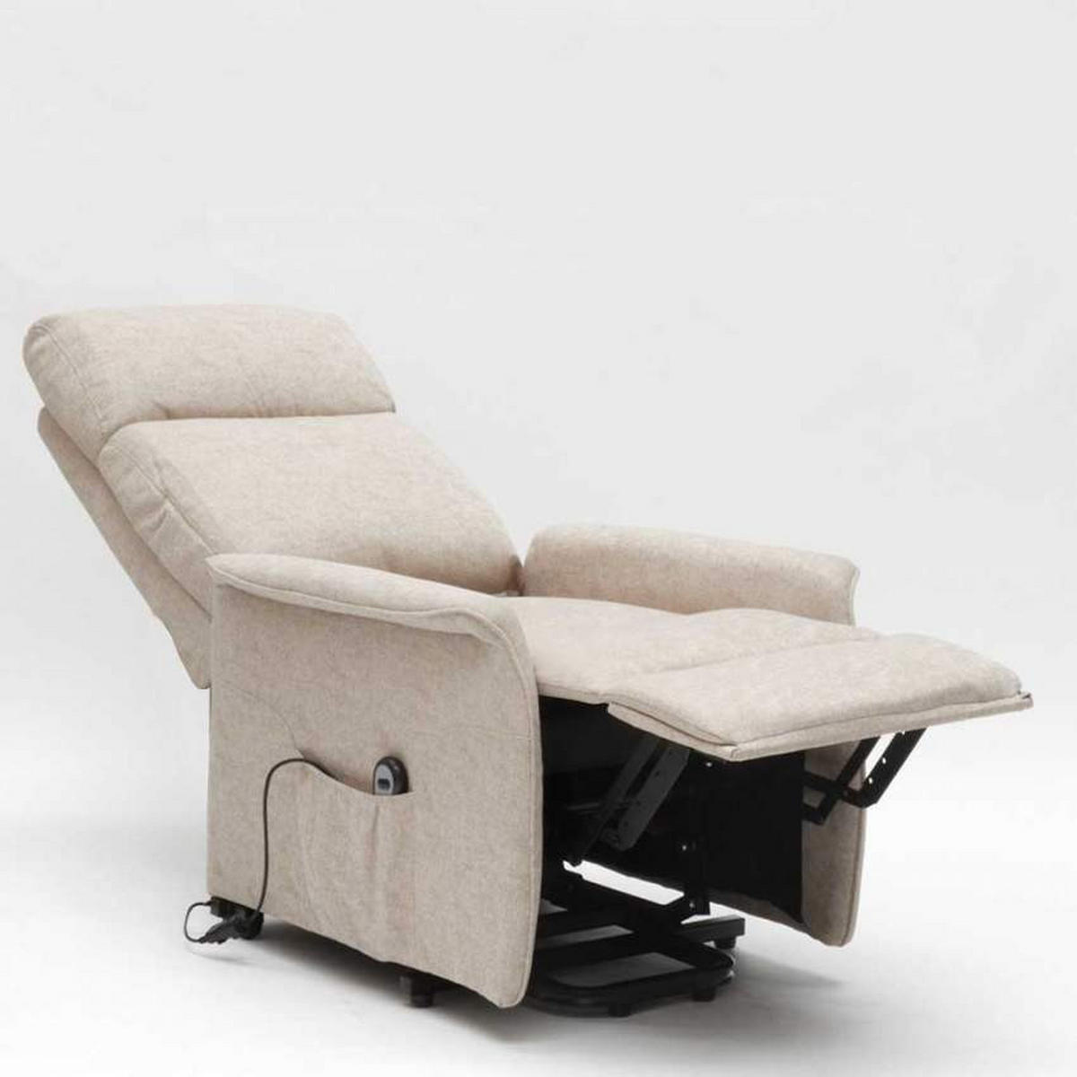 RELAXSESSEL mit Sitzlift giorgia - Beige - Beige, Textil (73/103/155cm) - Pasmara