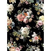 FOTOTAPETE Blumenmuster 200 x 279 cm - Schwarz, Papier (200/279cm) - ESTAhome
