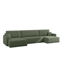 WOHNLANDSCHAFT Louis Scala - Grün, Holzwerkstoff/Textil (348/83/142cm) - Fun Möbel