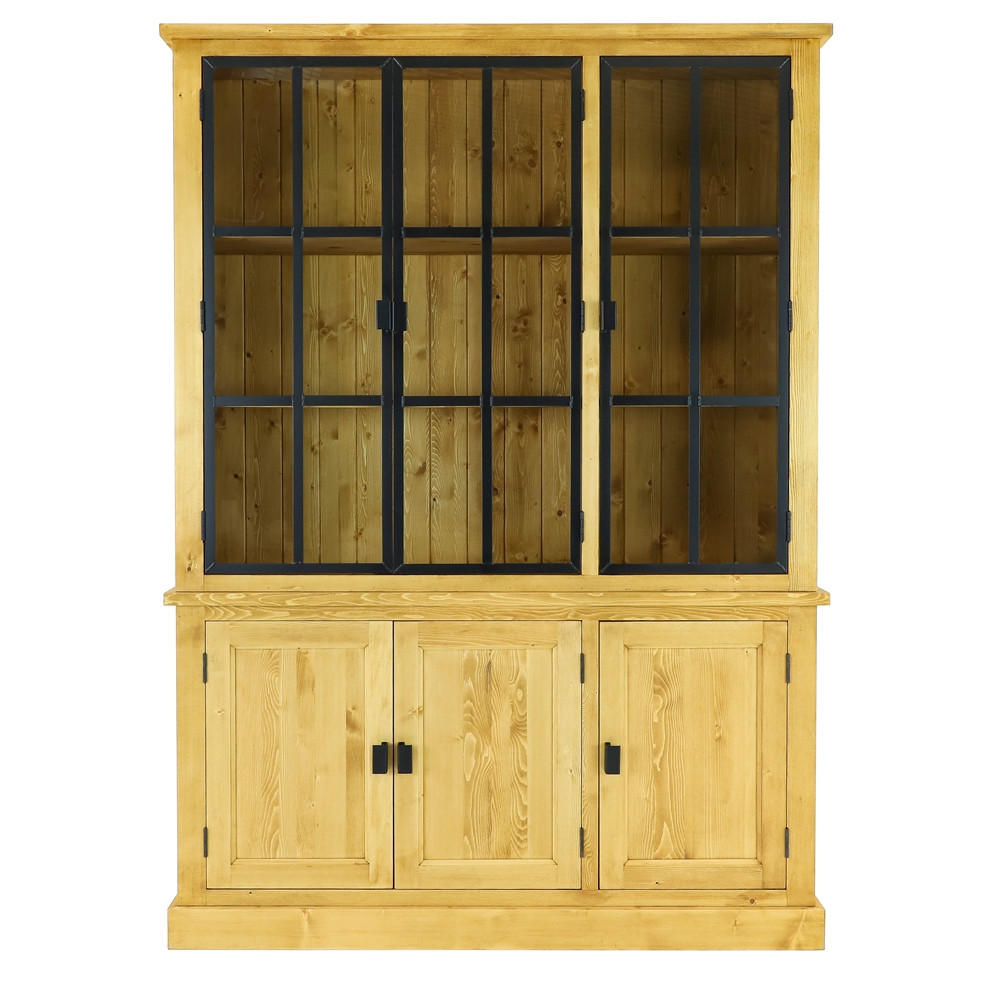 VITRINE aus Massivholz Industrial - Honig, Holz (160/223/45cm) - Seart
