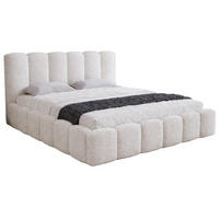 DOPPELBETT 180x200 Florent, Bettkasten, Boucle, Creme - Creme, Holz/Textil (180/200cm) - Emporius