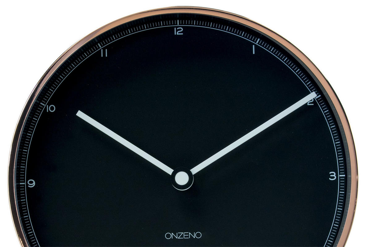 WANDUHR Design Schwarz 30/30 cm - Schwarz, Glas/Holzwerkstoff (0.92/30/5cm) - ONZENO