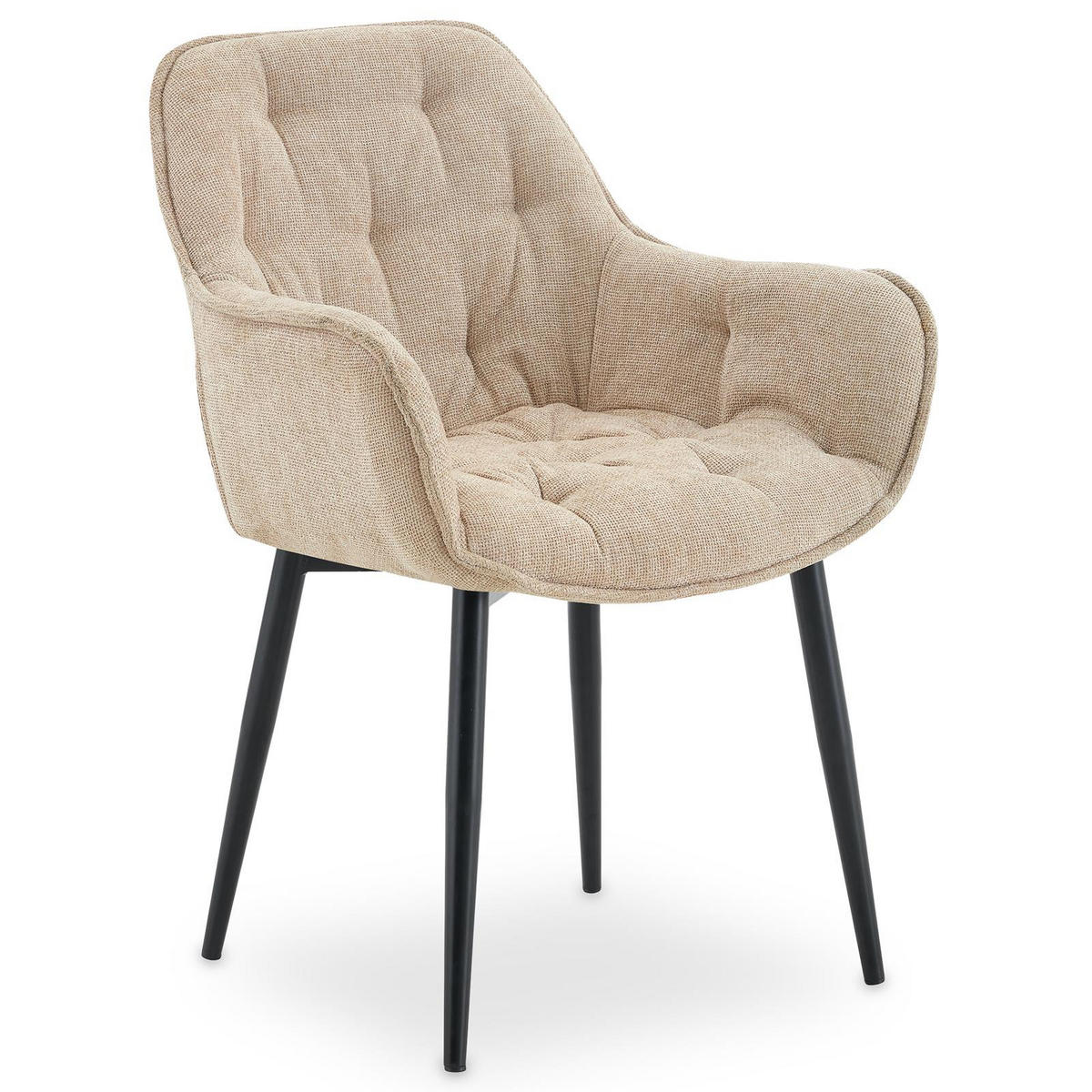 ESSZIMMERSTÜHLE ARDEN 2er-Set beige - Beige, Textil (47/81/60cm) - IDIMEX