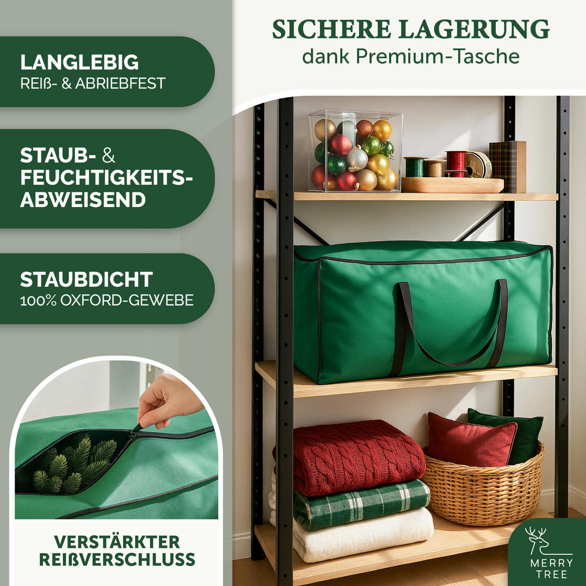 WEIHNACHTSBAUM aus PE & PVC Mix, 150 cm - Grün, Kunststoff (150cm) - Merry Tree