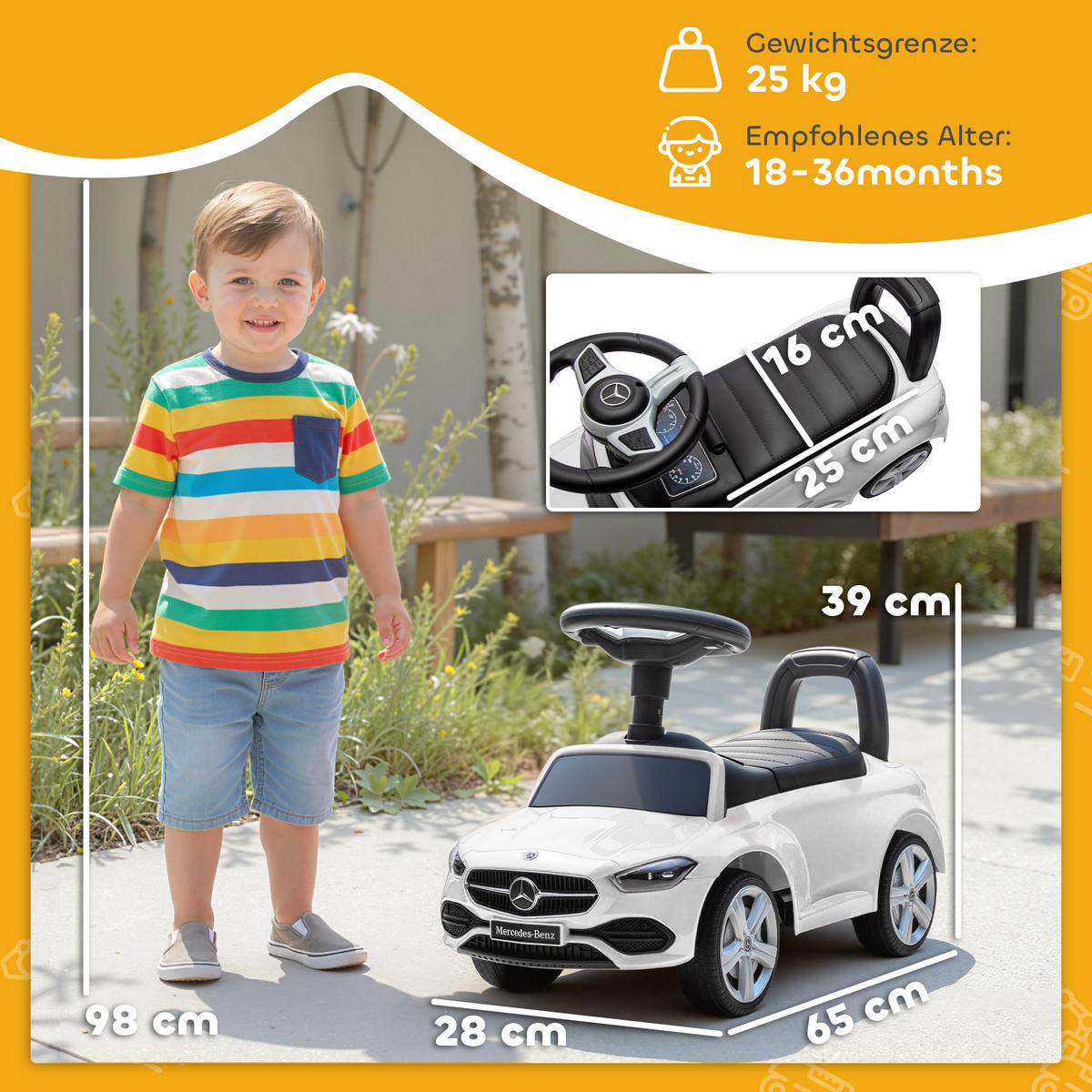 SONSTIGES Outdoor-Spielzeug Weiß 65,0/28,0/39,0 - Weiß, Kunststoff (28/65cm)