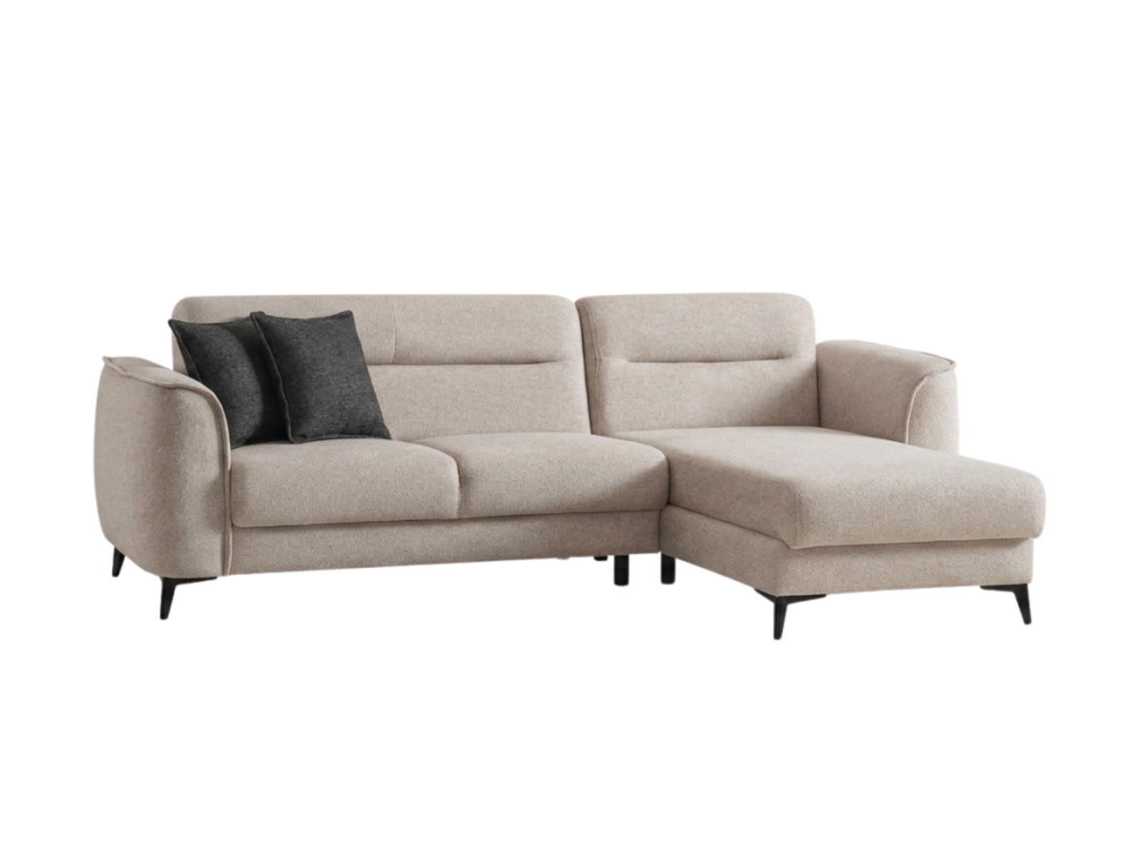 XXXLutz Eckschlafsofa Greige 250x180 cm