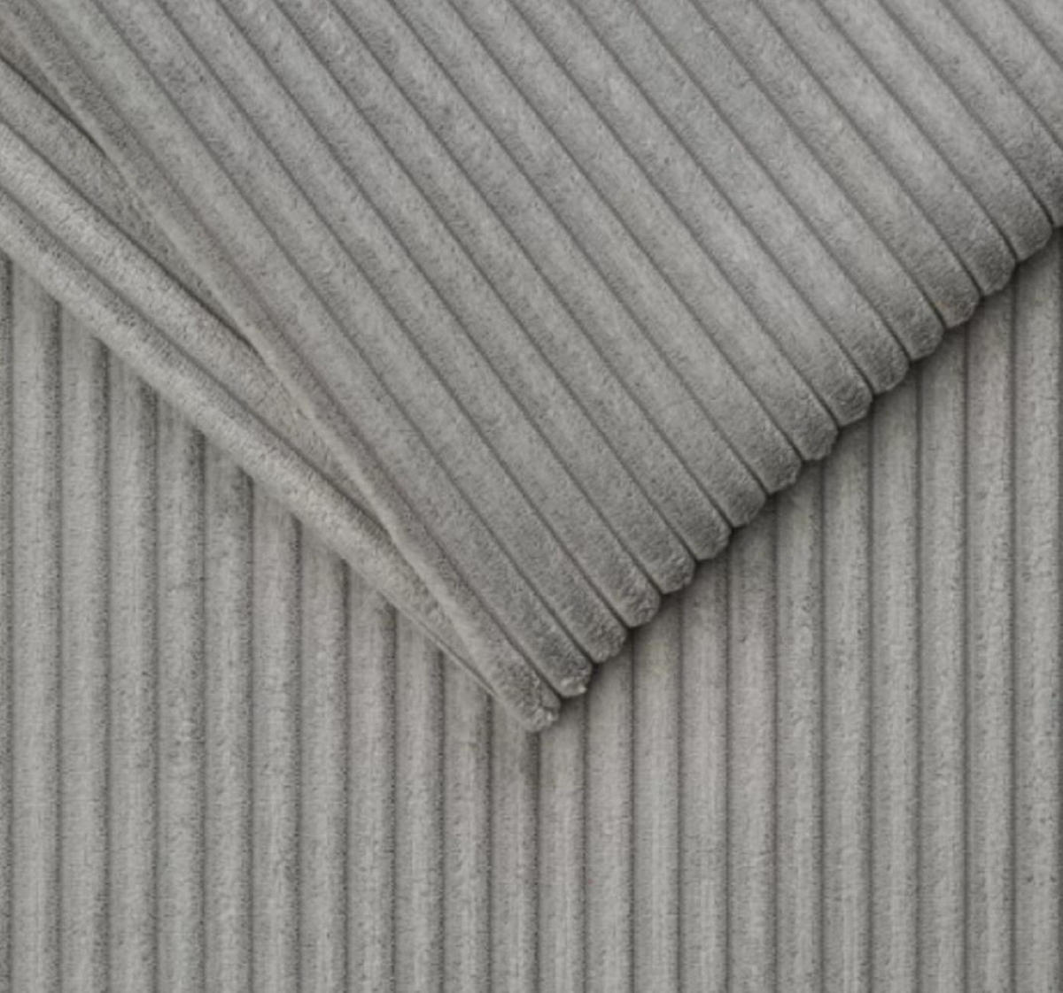 ECKSOFA mit Schlaffunktion und Bettkasten Couch U-form Gabon Stoff Zoom Grau - Grau, Holz (373/155cm) - Kaiser Möbel