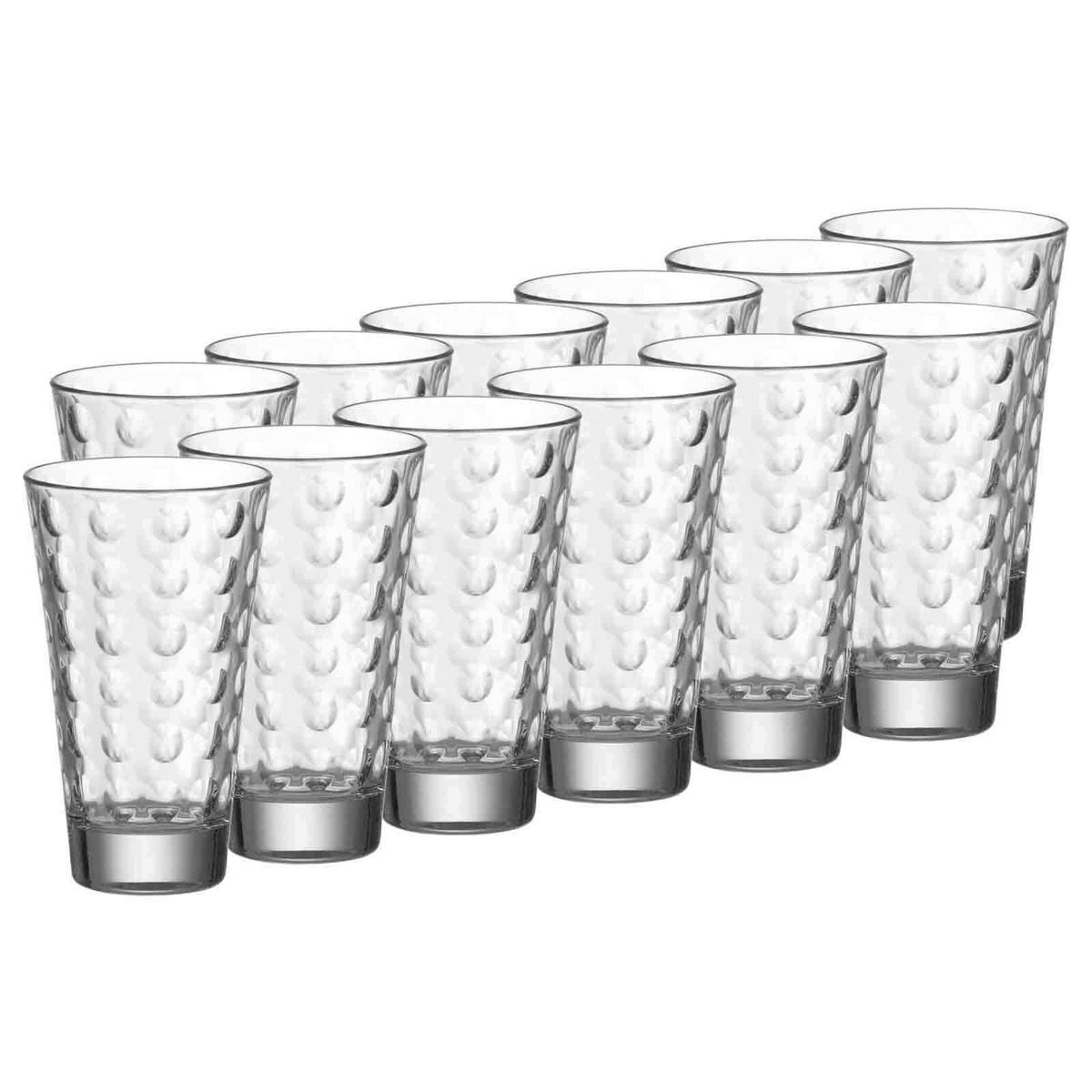 TRINKGLÄSER Optic transparent 300 ml 12er Set - Transparent, Glas (0.3L) - Leonardo Living