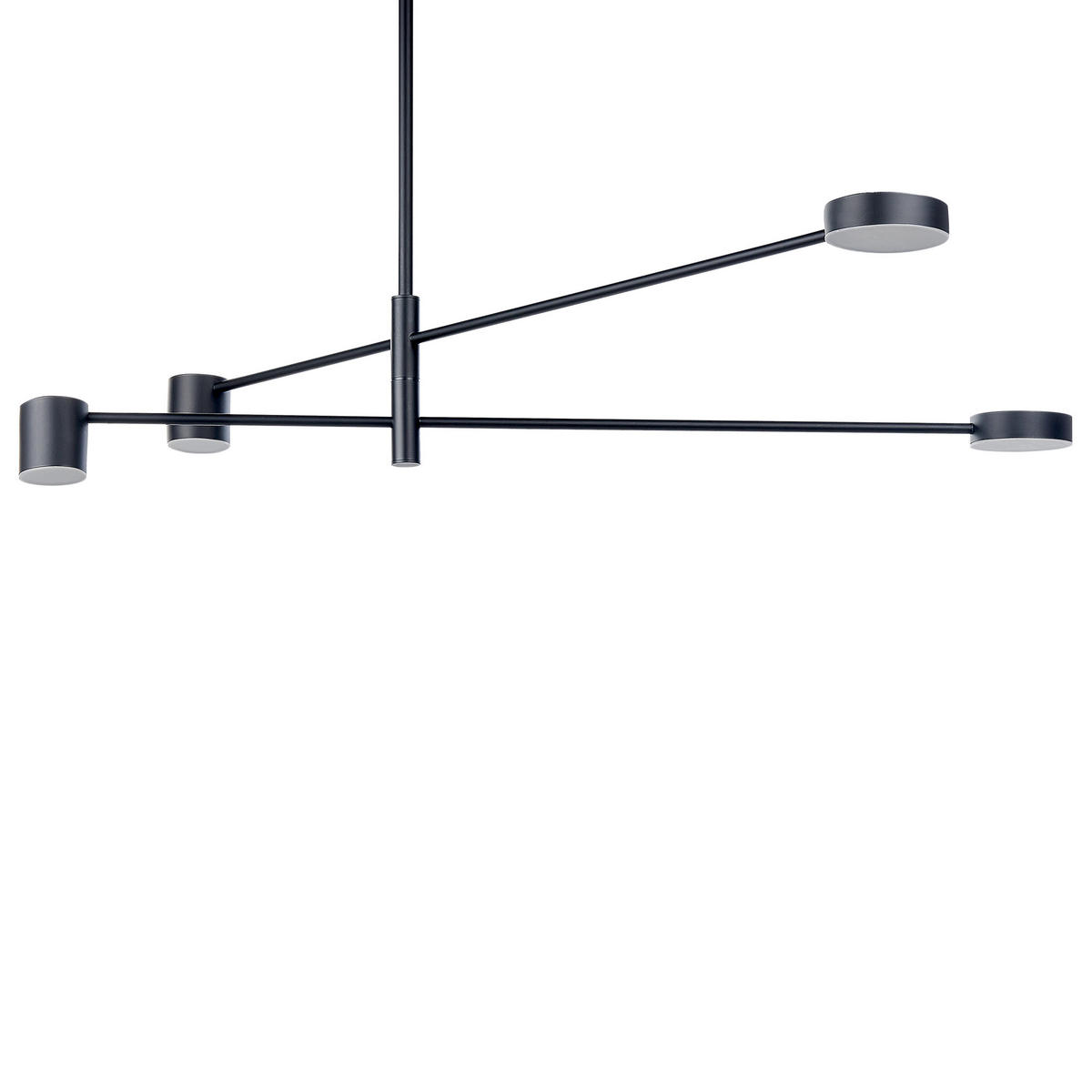 HÄNGELAMPE Bandon 30/104/73 cm - Schwarz, Metall (30/104/73cm) - Beliani
