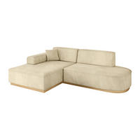 ECKSOFA Ottomane Links IREA-L1-v2 - 232x165x80 cm Beige - Taupe, Holzwerkstoff/Textil (232/165cm) - ALTDECOR