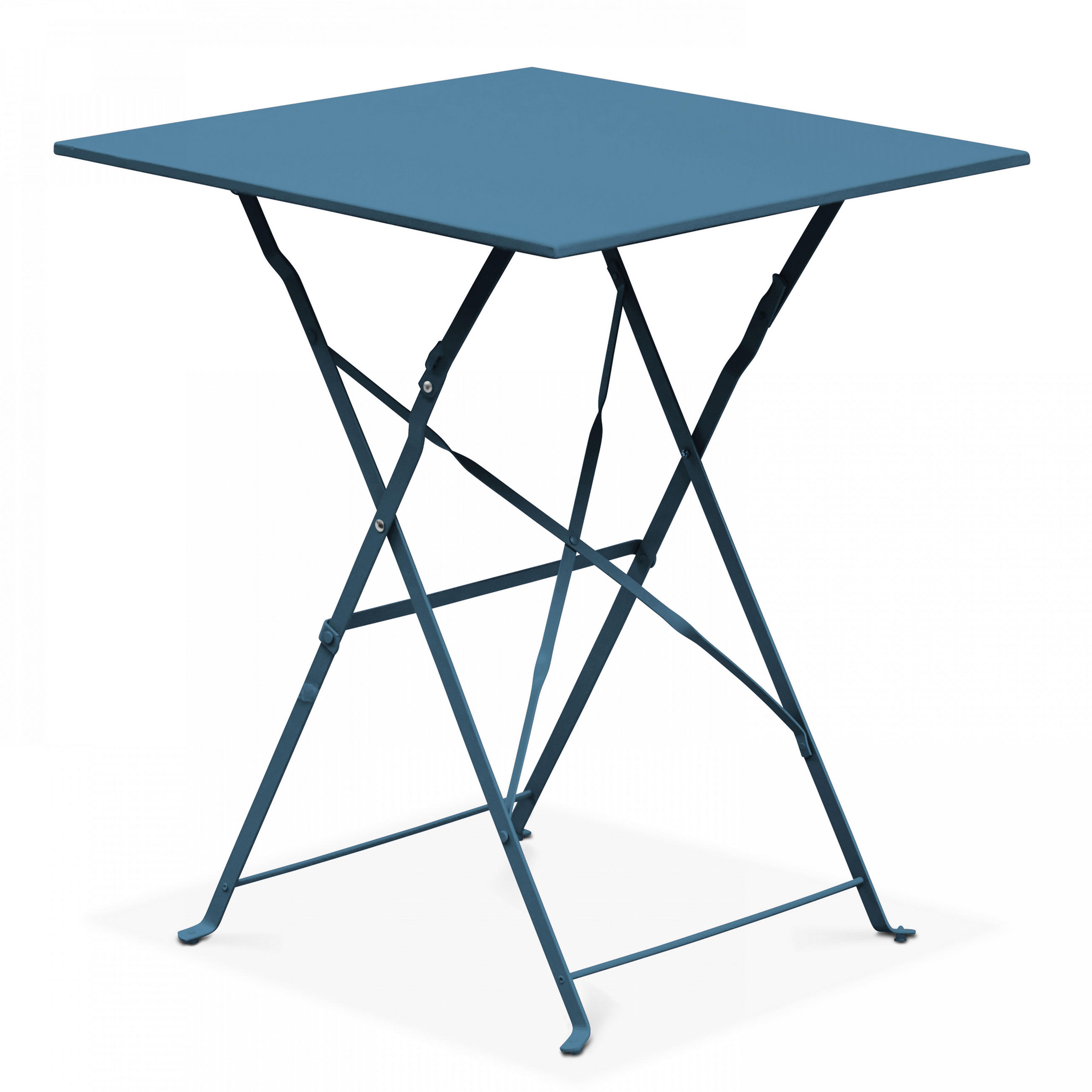 GARTENTISCH , klappbar, Pazifikblau - Dunkelblau, Metall (60/60/71cm) - Oviala