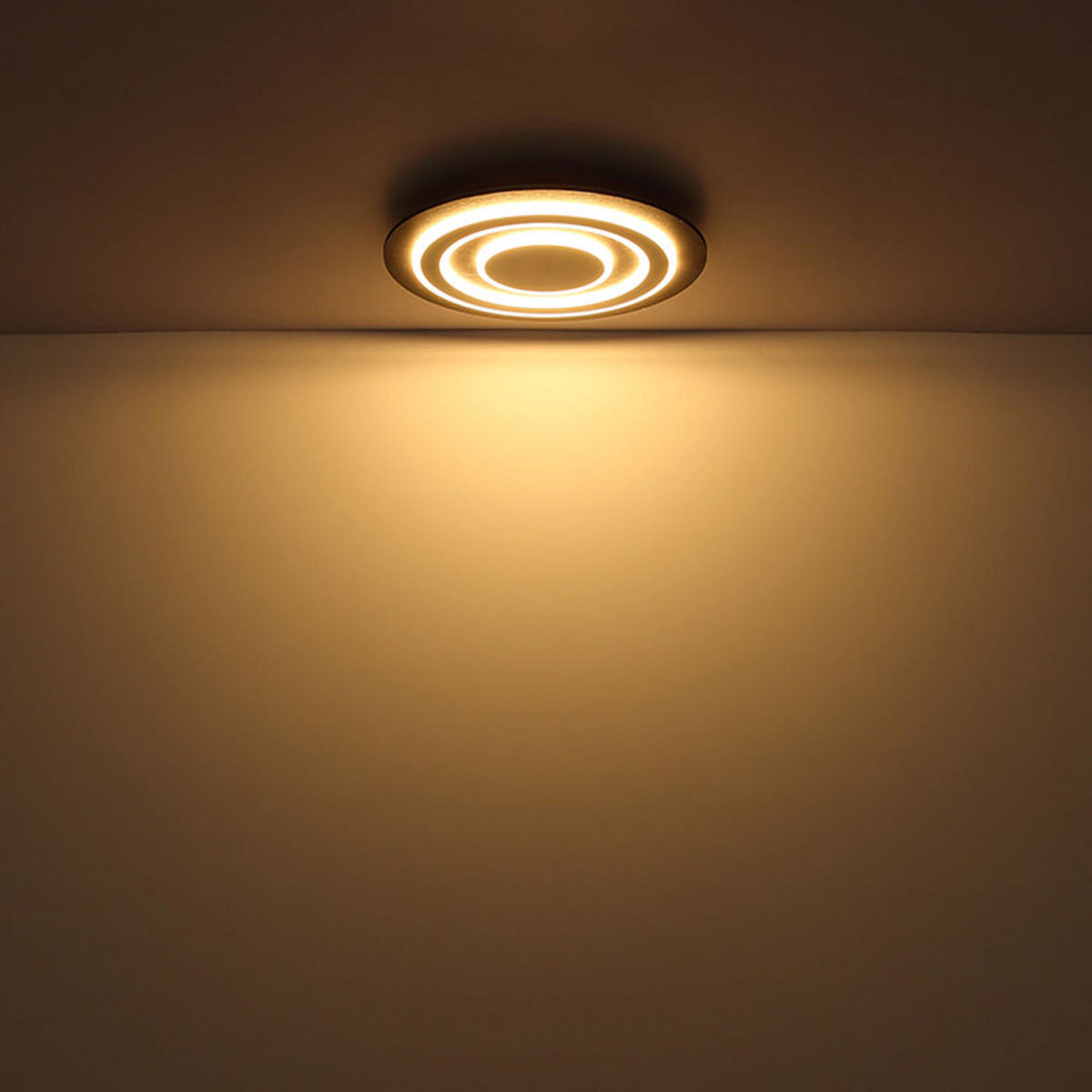 LED DECKENLEUCHTE Metall Anthrazit Grau - Anthrazit, Metall (48/48/5.2cm) - Globo Lighting