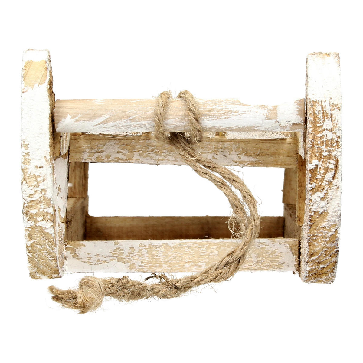 WEIHNACHTSSCHLITTEN 31,5 cm aus Holz Braun mit 25 LED - Braun, Holz (14.5/10.5/31.5cm) - ECD-Germany