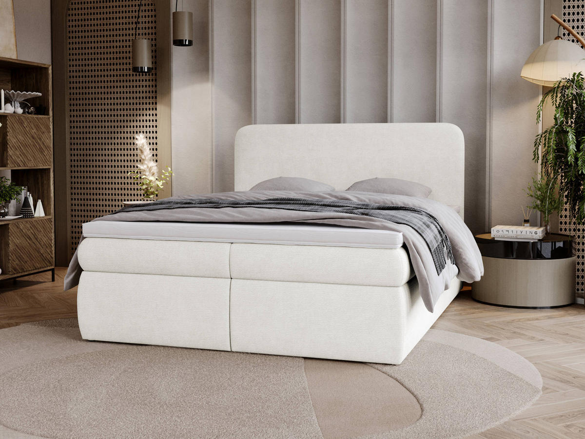 BOXBETT Bonny - H3 - Creme/Schwarz, Holz/Holzwerkstoff (160/200cm) - MIRJAN24