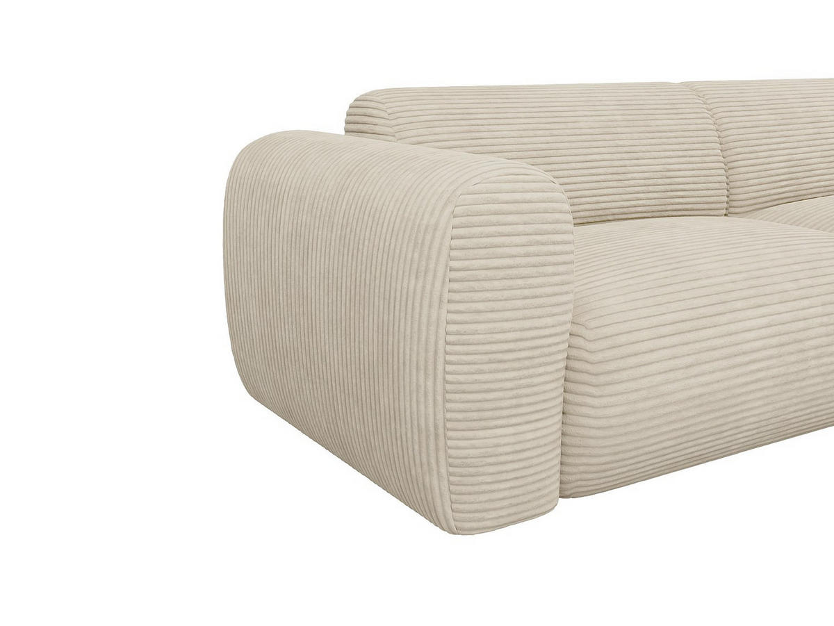 SOFA 4-Sitzer - Cord - Beige - POGNI - Beige, Textil (245/73/97cm) - Vente-Unique