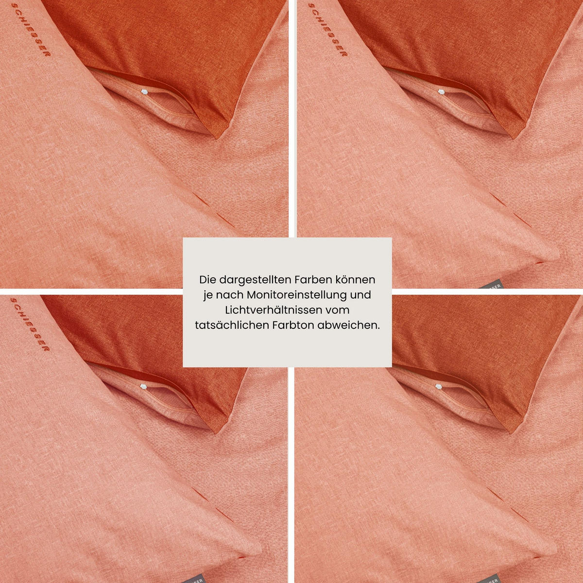 BETTWÄSCHESET Doubleface Renforcé 2-teilig 135x200 cm Terrakotta - Terracotta, Textil (135/200cm) - SCHIESSER