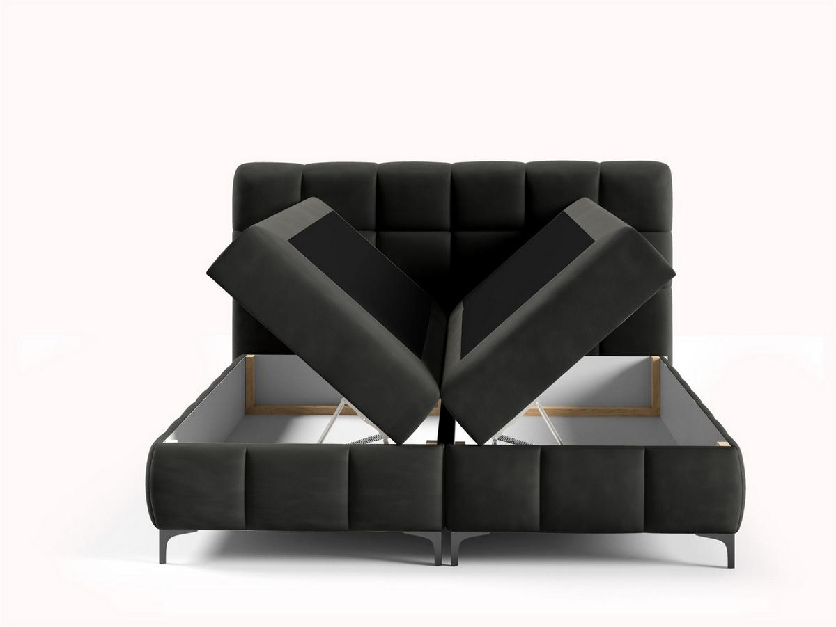 BOXBETT Sophie In Salvador - Schwarz, Holzwerkstoff/Textil (100/200cm) - Fun Möbel