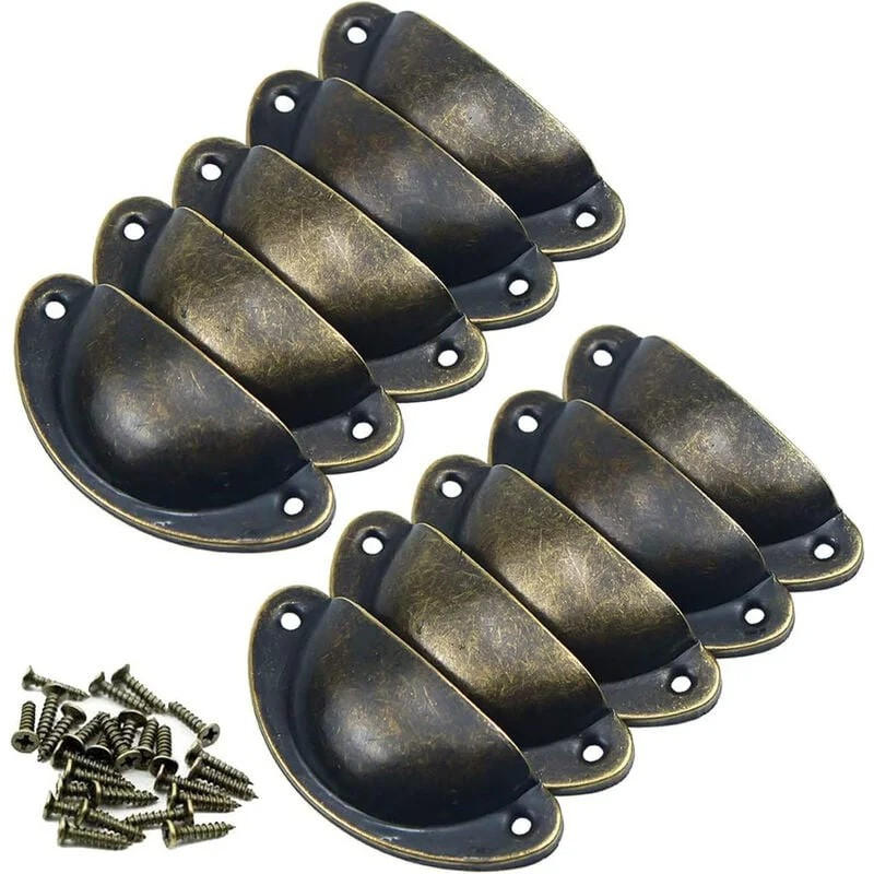 MÖBELGRIFF Bronze 10er-Set 82 mm - Schwarz, Metall (8.2/3.5/8.2cm)