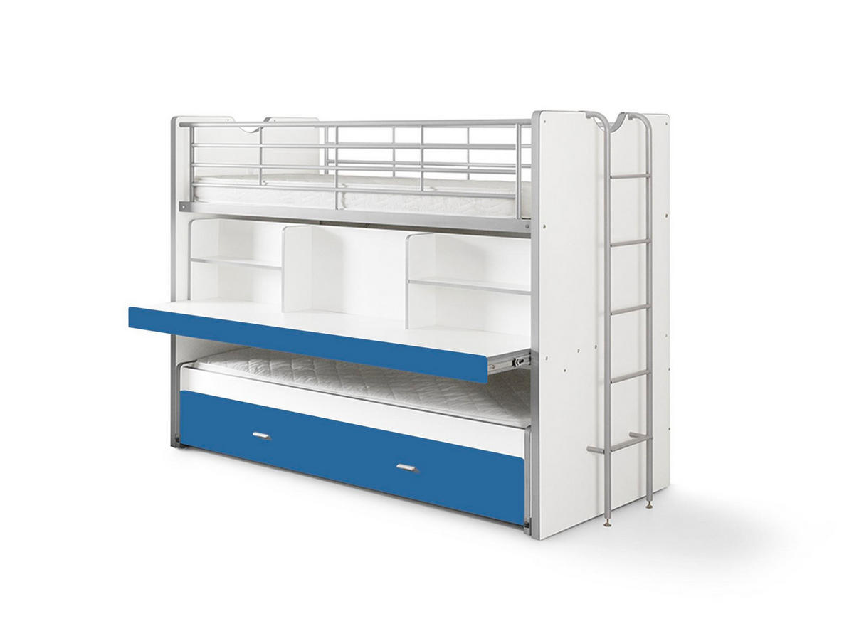 HOCHBETT Kalinda 222x161x102 aus Holzwerkstoff+Metall in Weiß/Blau - Blau/Weiß, Holzwerkstoff (90/200cm) - 58aufmkessel