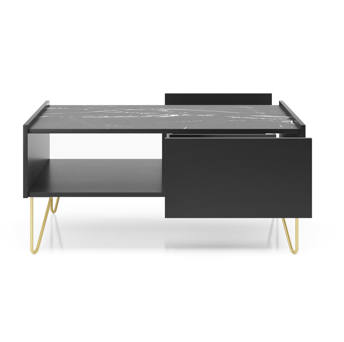 COUCHTISCH ARMONIA 97/45/65 cm Graphitfarben - Graphitfarben, Holzwerkstoff (65/97/45cm) - MASSENO
