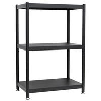 METALLREGAL 61x41x90 cm mit 3 Ebenen - Schwarz, Metall (41/90/61cm) - shelfr