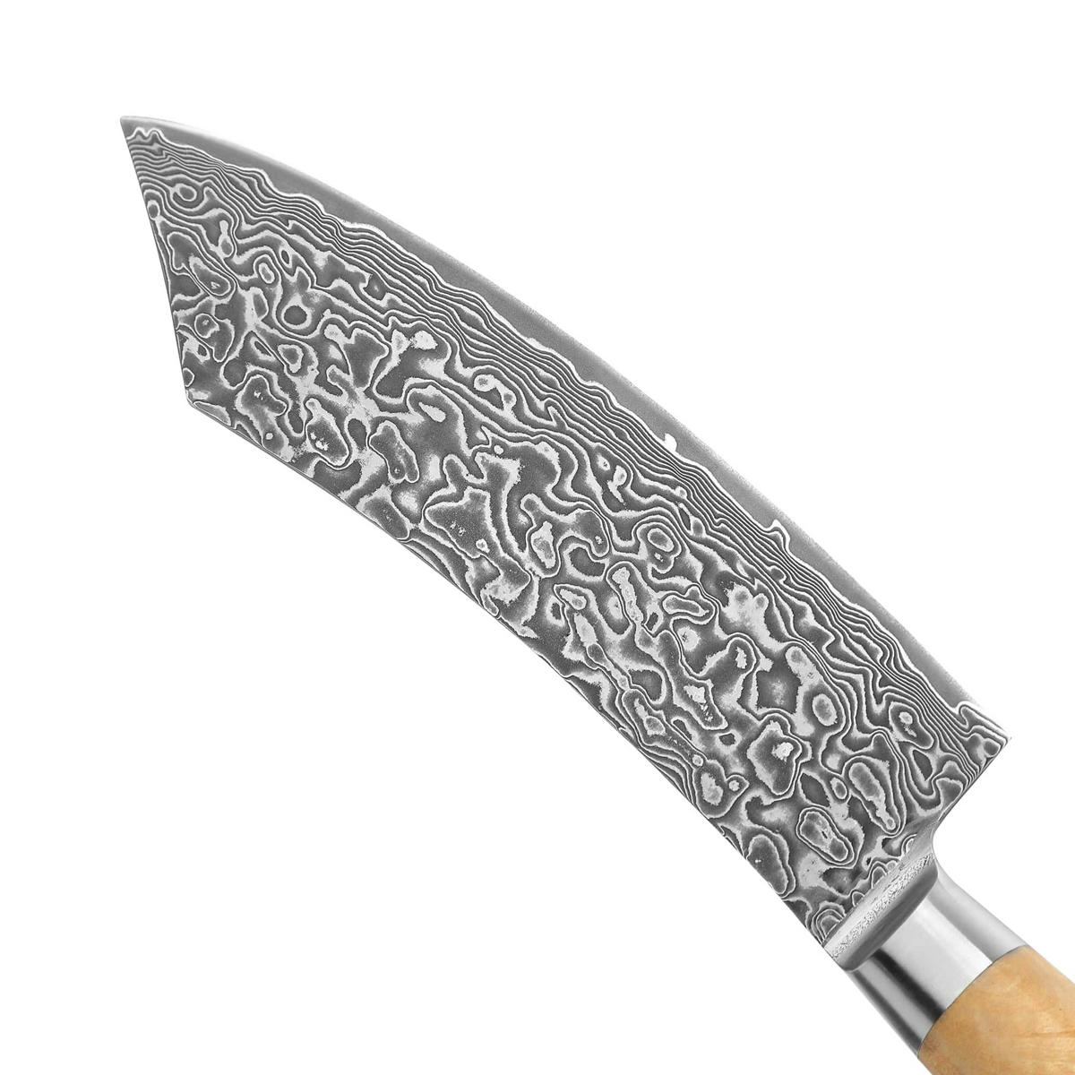 BLOCKMESSER 20 cm - Birkefarben, Holz/Metall (34cm) - Zayiko