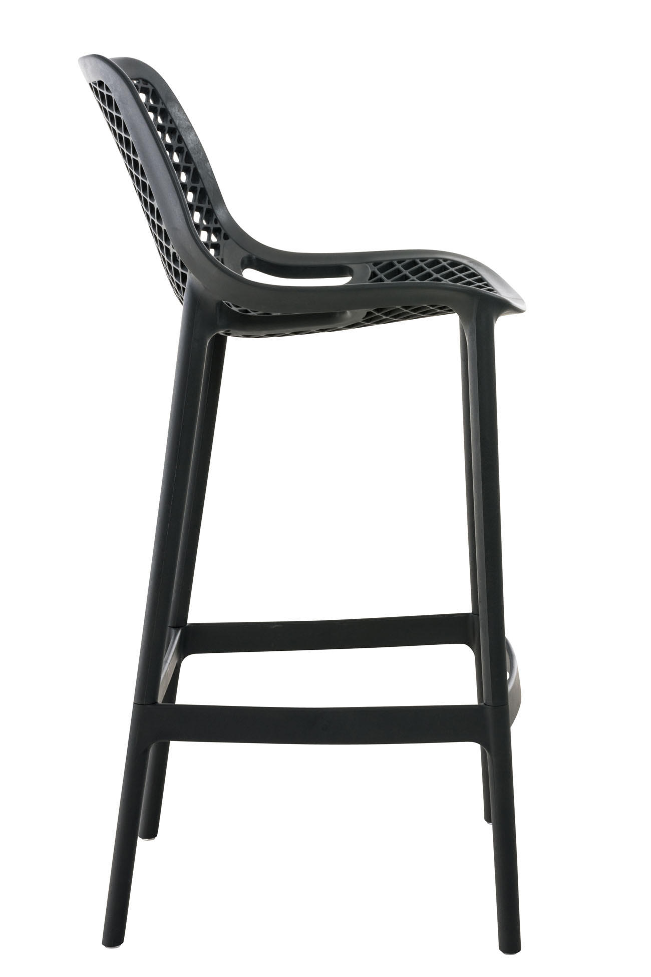 BARHOCKER 2er Set Kunststoff Dunkelgrau - Dunkelgrau, Kunststoff (45/105/53cm) - CLP