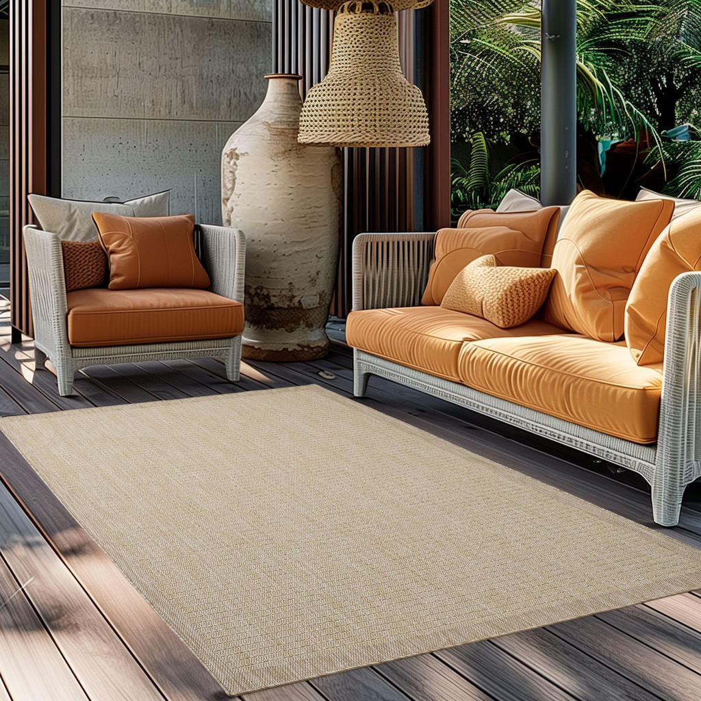 Thumbnail - Kadima Design Teppich, Beige, Textil, Uni, Rechteckig, 280x370 cm, pflegeleicht, Teppiche & Böden, Teppiche, Outdoortepp...