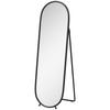 GANZKÖRPERSPIEGEL, 160 x 40 cm Wandspiegel mit Ständer, Schwarz - Schwarz, Metall (4/160/40cm) - HOMCOM