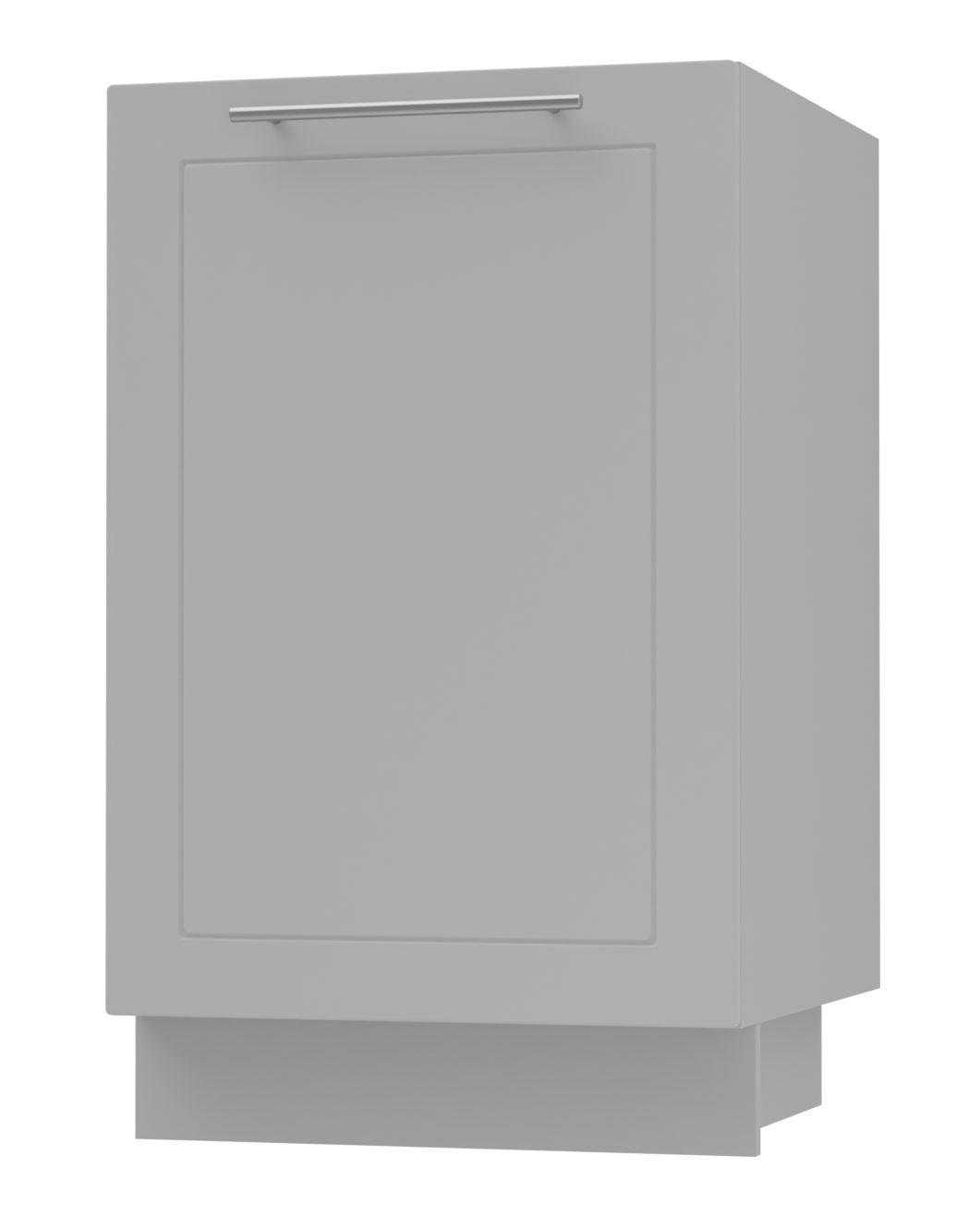 KÜCHENUNTERSCHRANK Kvantum D1D/50 Dust Grey Matt / Grau Matt 50 / 50 / 82cm - Grau, Holz/Holzwerkstoff (50/82/50cm) - Feldmann-Wohnen