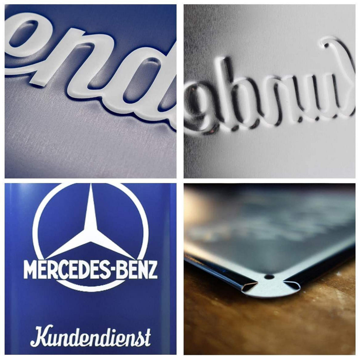 BLECHSCHILD 40/60 cm Mercedes-Benz Kundendienst - Multicolor, Metall (40/60/1cm) - Nostalgic-Art