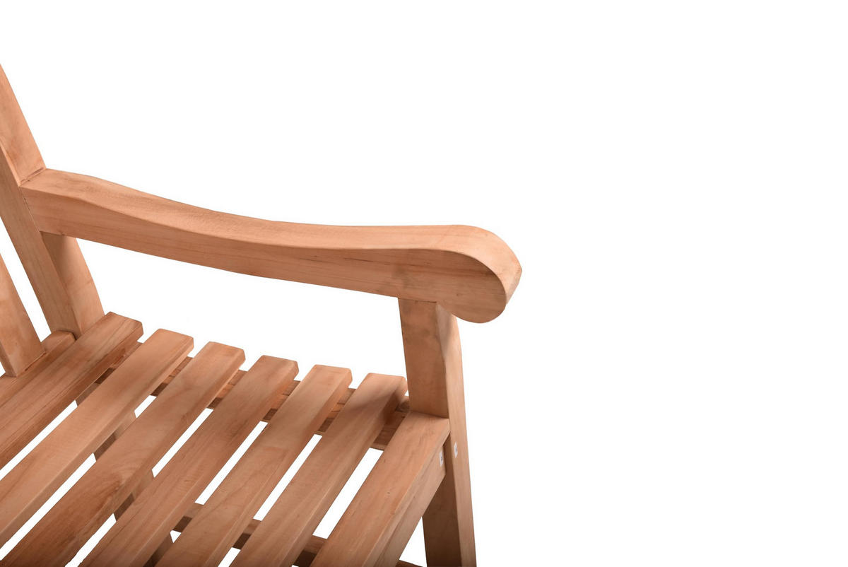 GARTENBANK Olaf 2-Sitzer Terrassenbank - Braun, Holz (66/92/120cm) - DELUKE