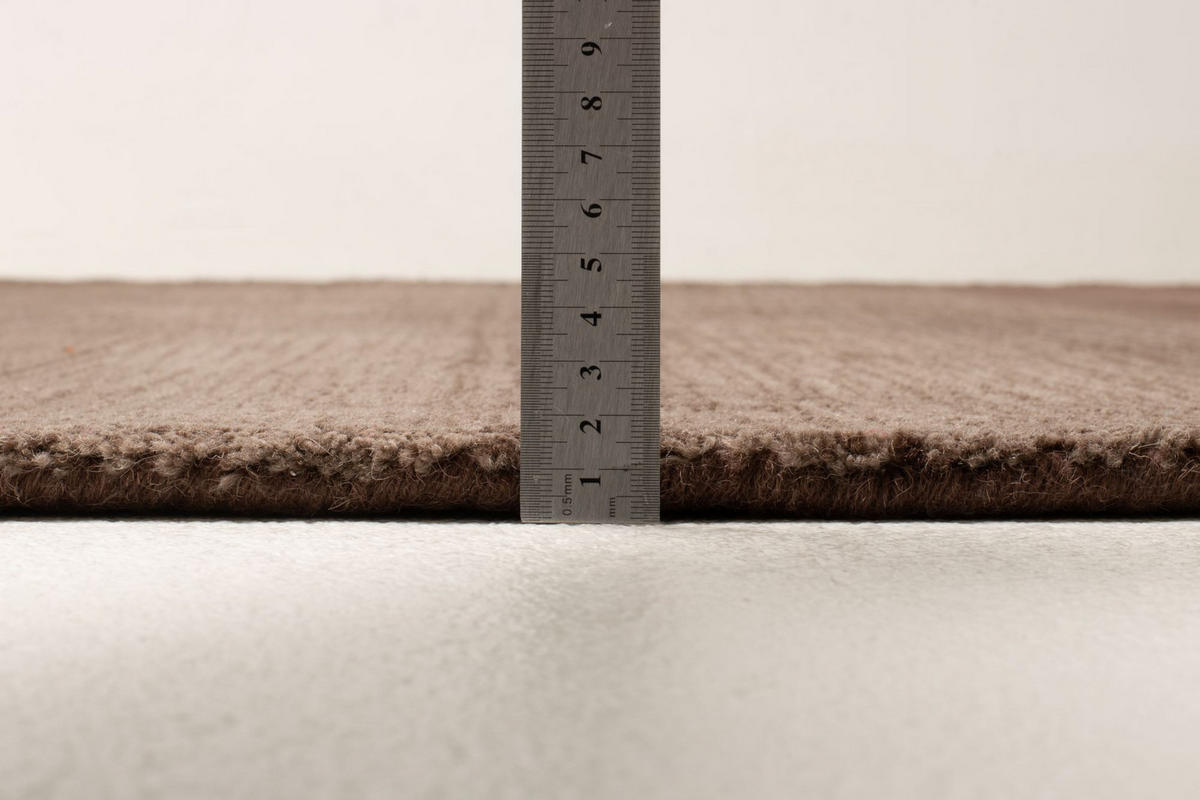 TUFTTEPPICH Wool Comfort 70x140 cm - Braun, Textil (70/140cm) - THEKO