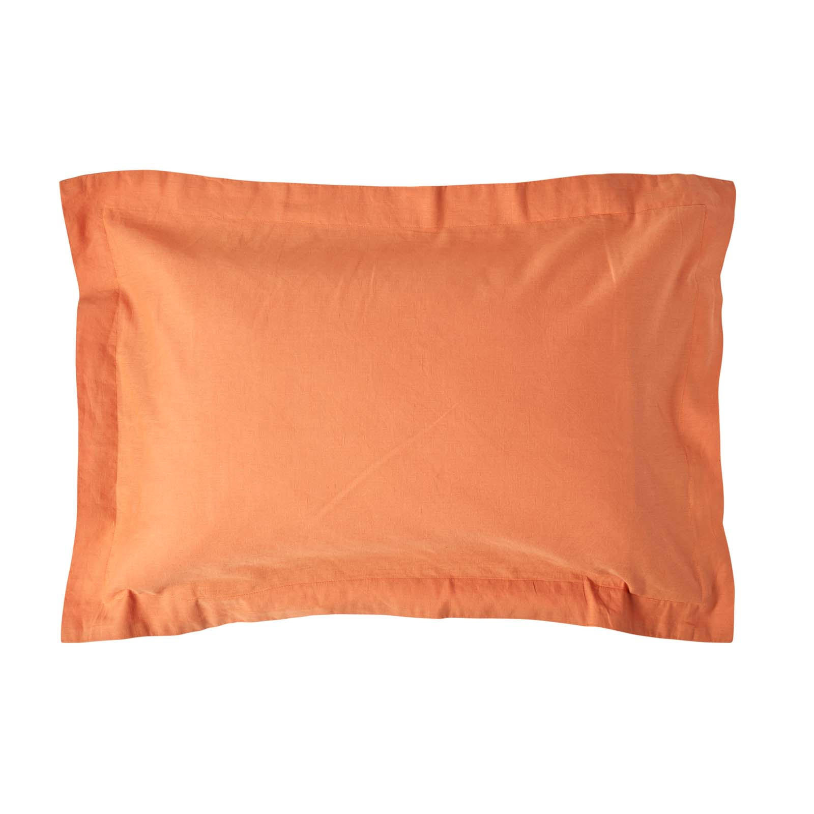 KISSENBEZUG Leinen mit Stehsaum - Orange, Textil (50/90cm) - Homescapes