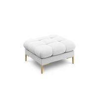POUF Mamaia aus strukturiertem Stoff hellgrau - Hellgrau, Textil (60/41/60cm) - Micadoni